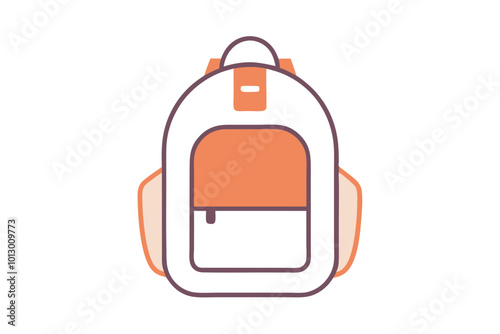 Unveil the Beauty of Simplicity with a Curved Lines Minimalist Backpack Vector Illustration
