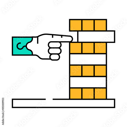 development of fine motor skills of inclusive life line icon vector. development of fine motor skills of inclusive life sign. isolated symbol illustration