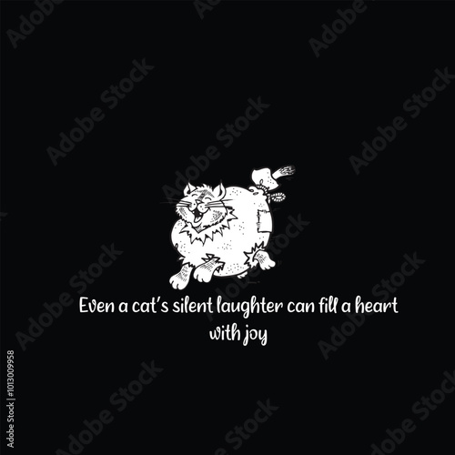 This shirt captures the playful spirit of a curious cat.