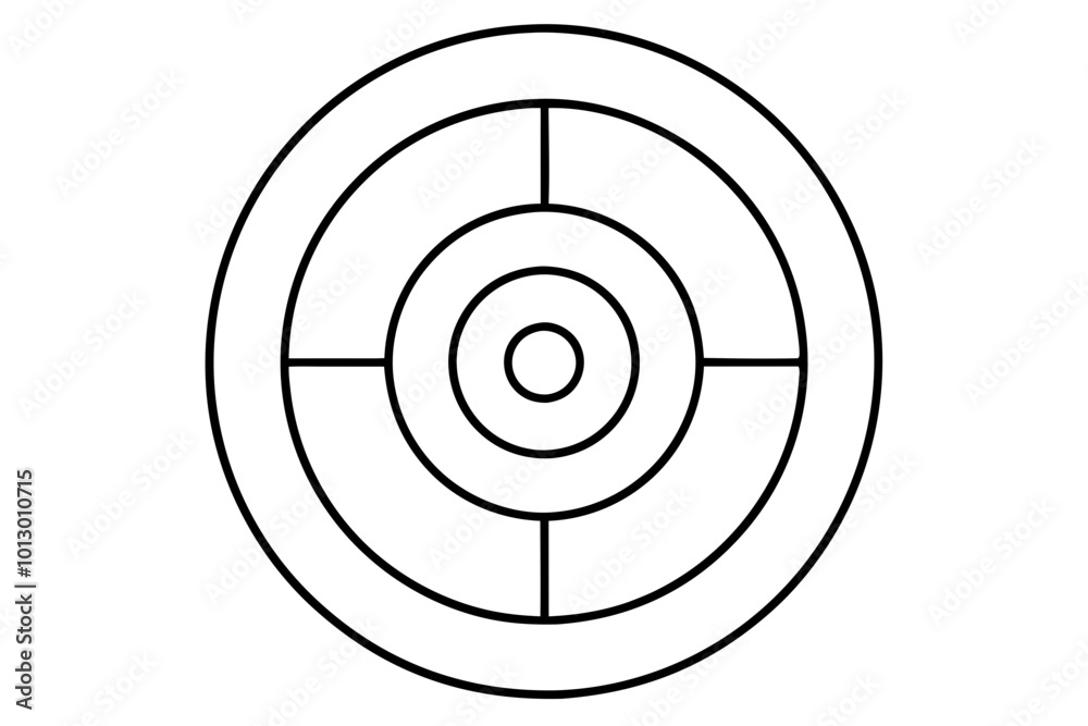 Modern Vector Illustration Featuring a Clean Concentric Circle Target Icon
Modern Vector Illustration Featuring a Clean Concentric Circle Target Icon