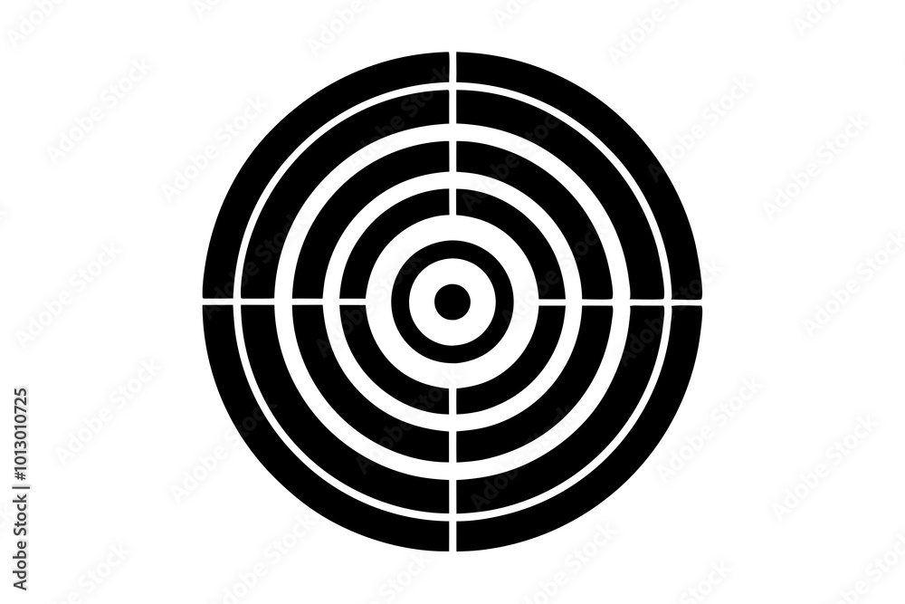 Stylish Vector Design of a Clean Concentric Circle Target Icon for Graphic Use
Stylish Vector Design of a Clean Concentric Circle Target Icon for Graphic Use