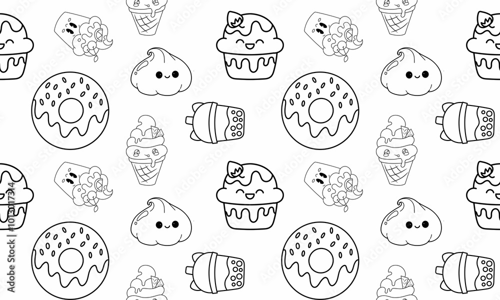 The design is perfect for use in packaging, wallpapers, and other creative projects that require a sweet and simple aesthetic.