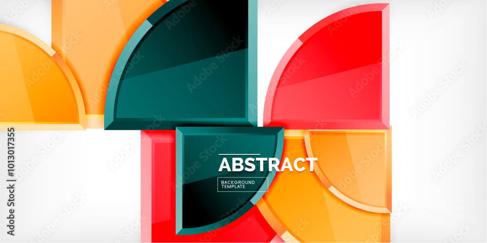 Fototapeta premium Triangle circles background. Vector Illustration For Wallpaper, Banner, Background, Card, Book Illustration, landing page