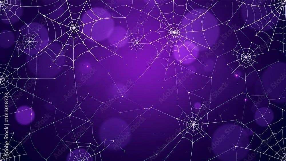 Spider webs on a purple background Spider webs on a purple background