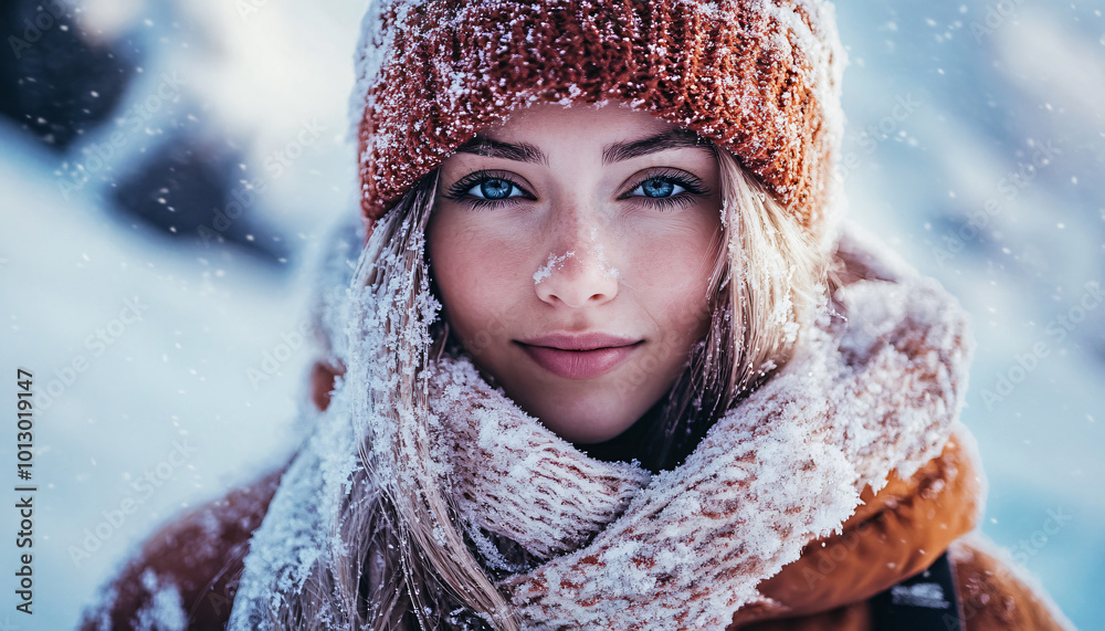 Capture people bundled up in heavy winter clothes in a snowy environment, with their breath visible and icy textures around them Capture people bundled up in heavy winter clothes in a snowy environment, with their breath visible and icy textures around them