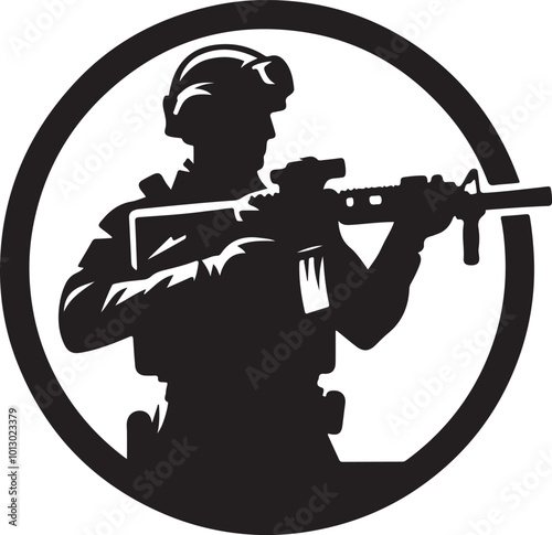 soldier with rifle
