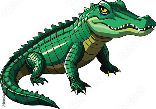 crocodile cartoon isolated on white