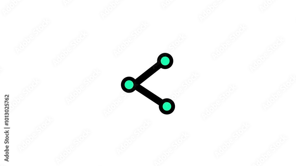 Share button animation on white background. Share button animation on white background.