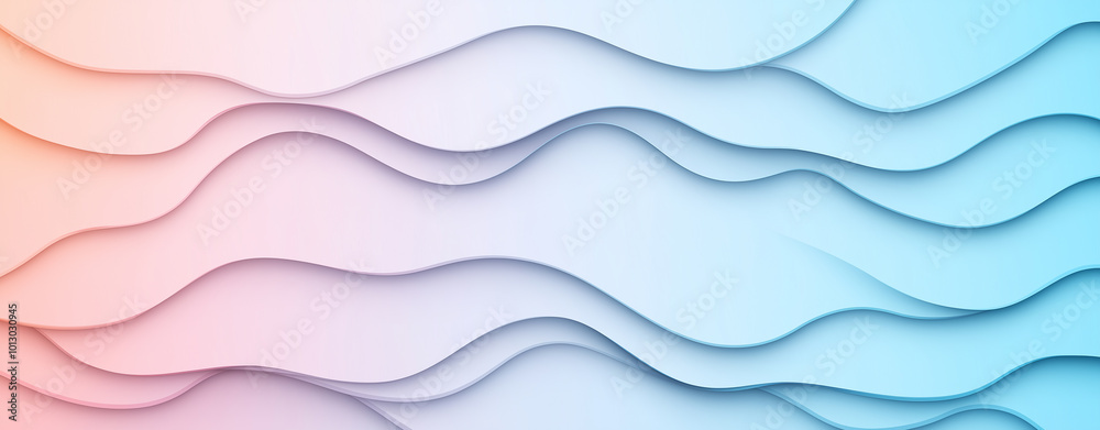 Fototapeta premium Modern white and light blue abstract technology background design vector illustration , soft style,background, wave, curve,copy space,3d.