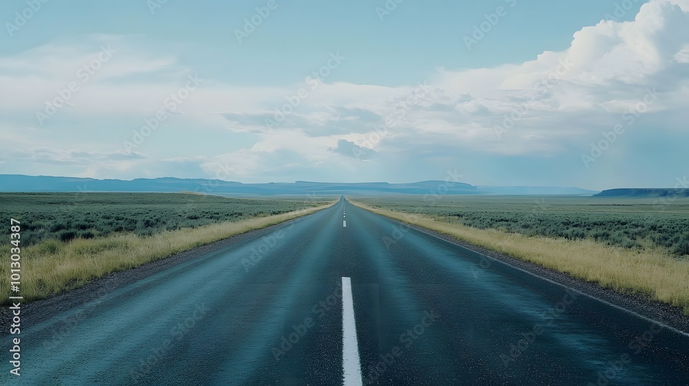 A straight road stretches into the distance, symbolizing progress and new beginnings in your journey of self-reflection A straight road stretches into the distance, symbolizing progress and new beginnings in your journey of self-reflection