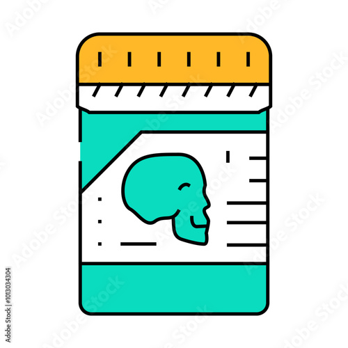 poison package line icon vector. poison package sign. isolated symbol illustration