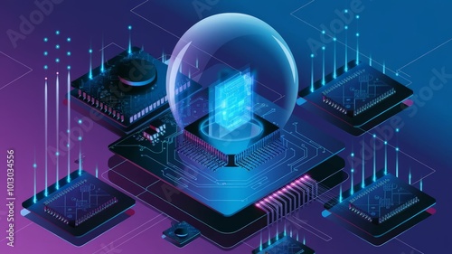 Wallpaper Mural Abstract tech symbolizing innovation and digital progress. Torontodigital.ca