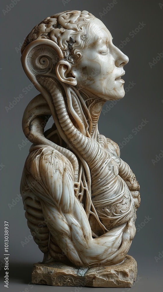 Intricate Human Anatomy Sculpture: A Study in Form and Detail Intricate Human Anatomy Sculpture: A Study in Form and Detail