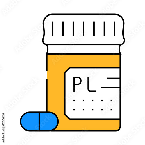 placebo pills line icon vector. placebo pills sign. isolated symbol illustration