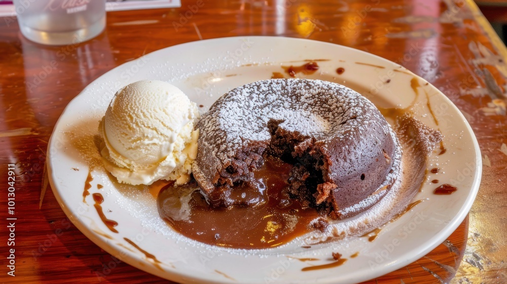 Decadent Chocolate Lava Cake with Ice Cream Decadent Chocolate Lava Cake with Ice Cream
