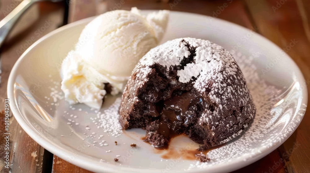 Decadent Chocolate Lava Cake with Oozing Center