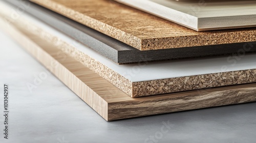 Comparison of MFF and HMR Melamine Faced Chipboard, focusing on surface finish, weight, and cost-effectiveness for various interior design projects  photo