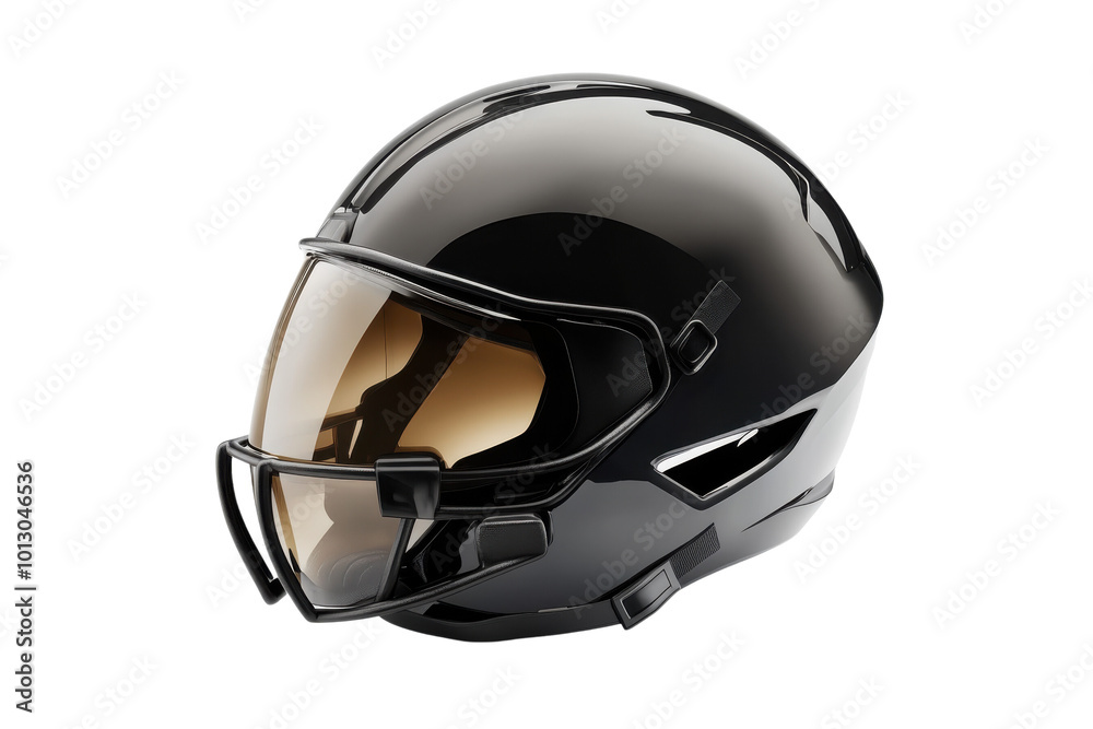 Motorcycle helmet on white isolated background transparent background