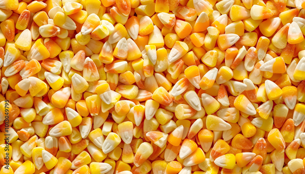 Delicious candy corns as background, top view Delicious candy corns as background, top view