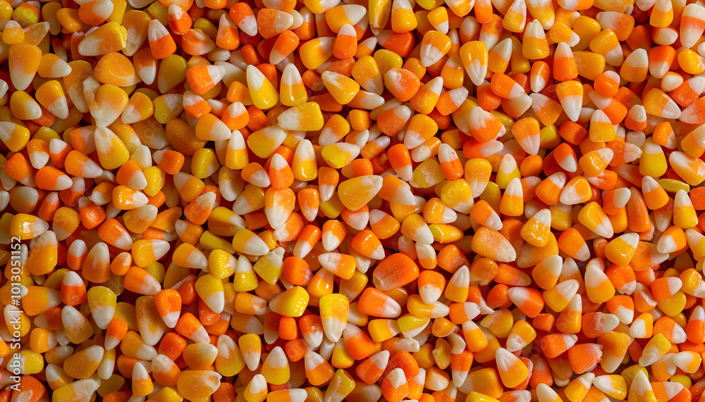 Delicious candy corns as background, top view Delicious candy corns as background, top view
