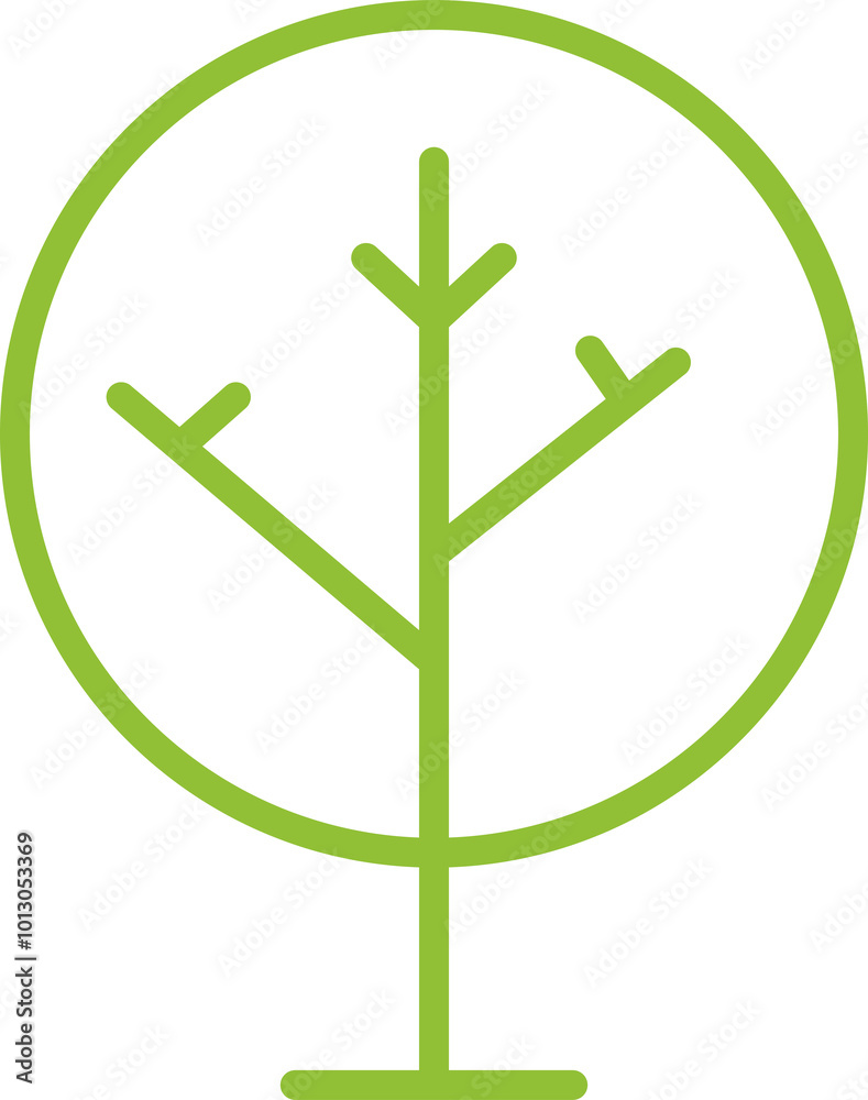 Tree and Plant Line Icon Tree and Plant Line Icon