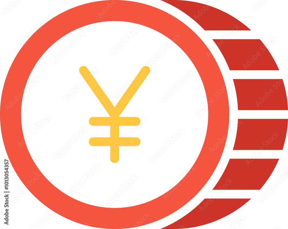 Obraz premium Yen Money Coin Icon 