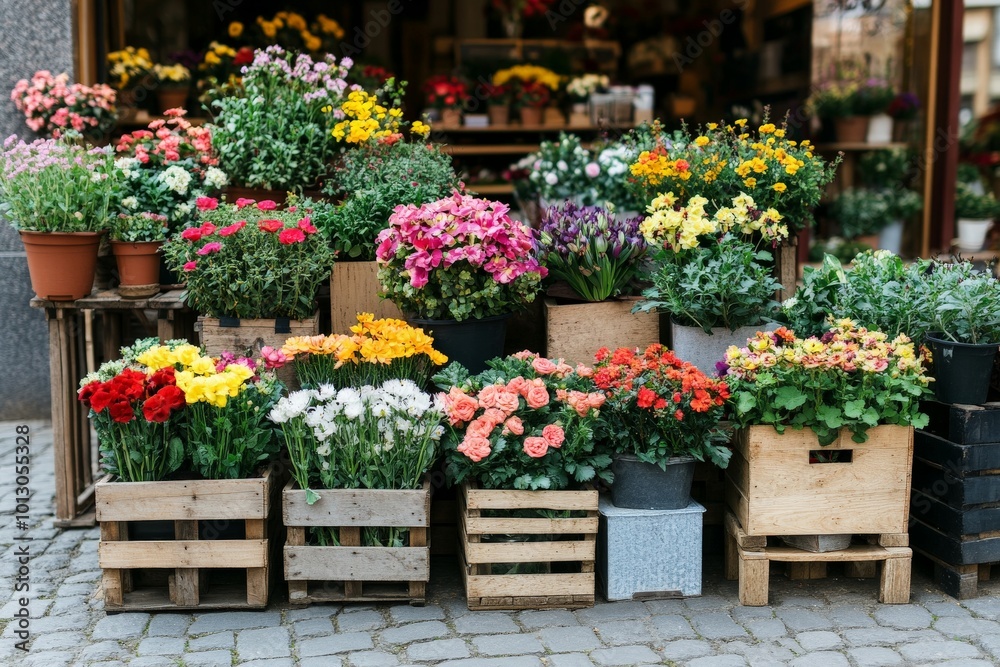 Fototapeta premium entrance flower shop