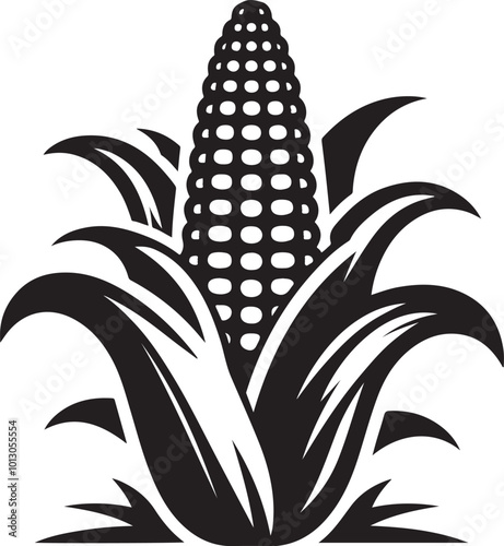 corn vector illustration silhouette image icon