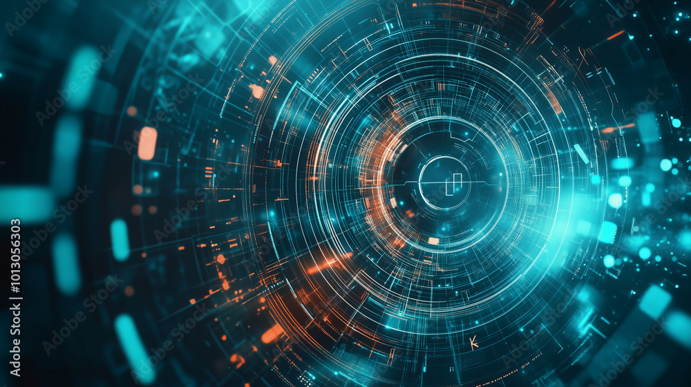 Ultra futurist tech abstract background. Generative AI
