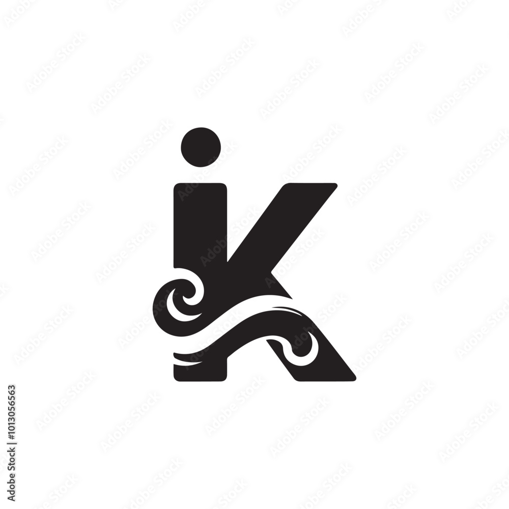 Innovative Letter K Silhouette Logo Icon: A Creative and Stylish Design for Modern Business and Digital Branding Innovative Letter K Silhouette Logo Icon: A Creative and Stylish Design for Modern Business and Digital Branding