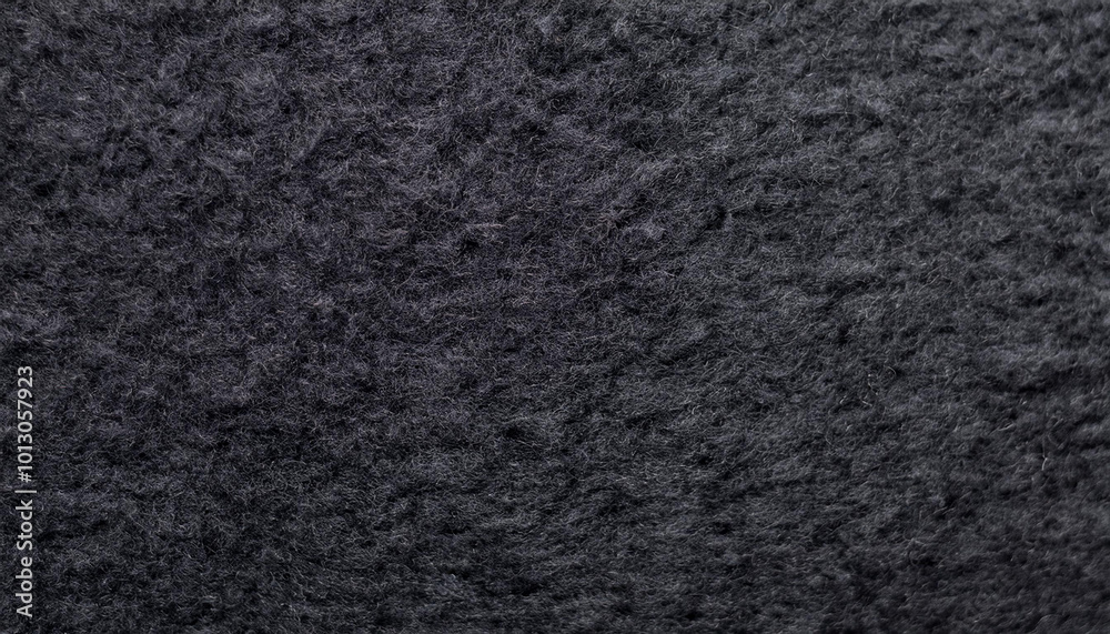 Fototapeta premium Black felt material. Surface of felted fabric texture abstract background in dark gray color.