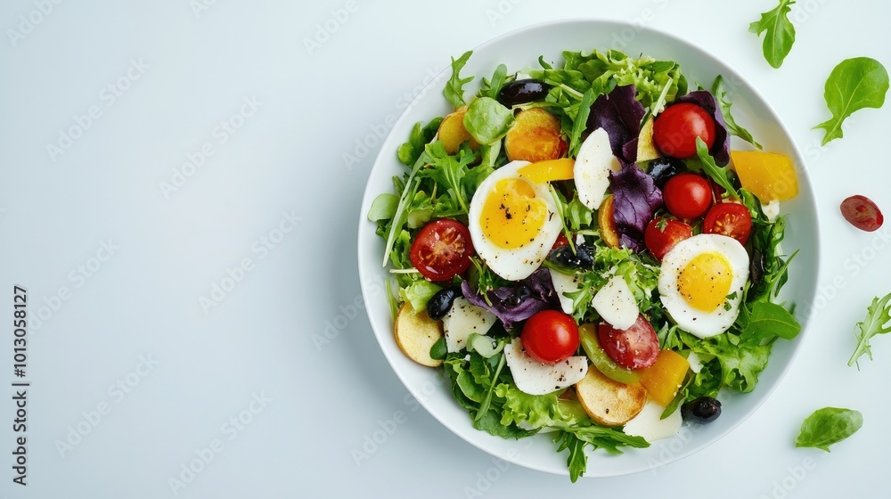 Fresh and Colorful Nicoise Salad Arrangement Fresh and Colorful Nicoise Salad Arrangement