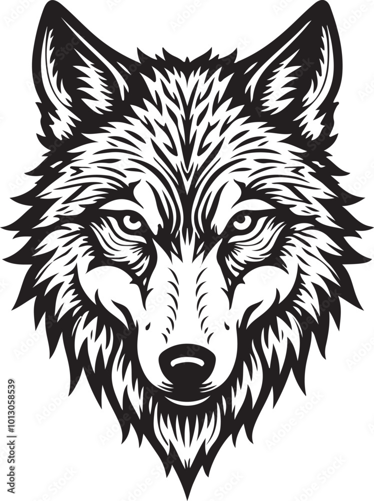 Fototapeta premium wolf tribal tattoo