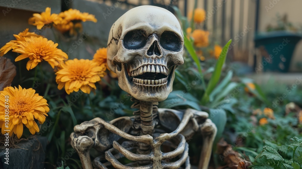 Happy little skeleton smiling for camera Happy little skeleton smiling for camera