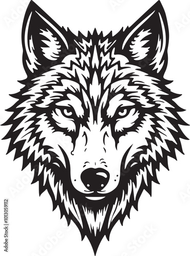 wolf tribal tattoo