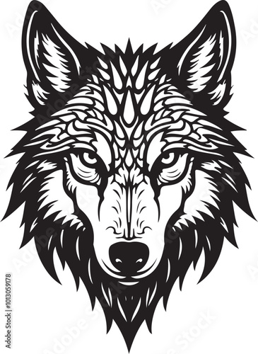 wolf tribal tattoo