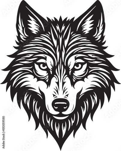 wolf head illustration