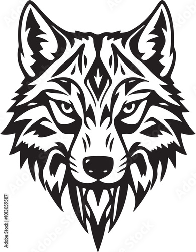 wolf tribal tattoo