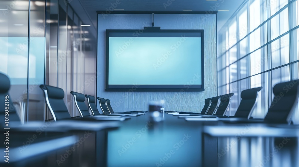 Modern Corporate Meeting Room in Sleek Office Space Modern Corporate Meeting Room in Sleek Office Space