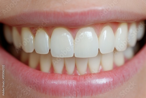 Close-Up of Patient's Teeth Under LED Light