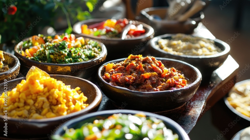Ethiopian Cuisine with Spicy Stews and Injera Ethiopian Cuisine with Spicy Stews and Injera