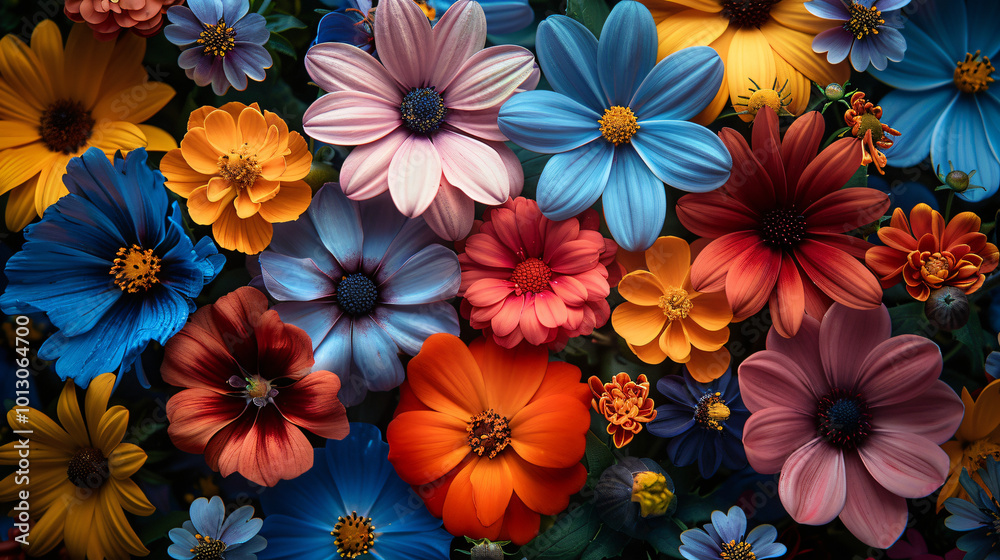 Colorful flowers HD 4K wallpaper