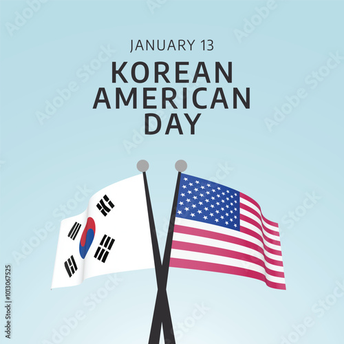 vector graphic of Korean American Day ideal for Korean American Day celebration.