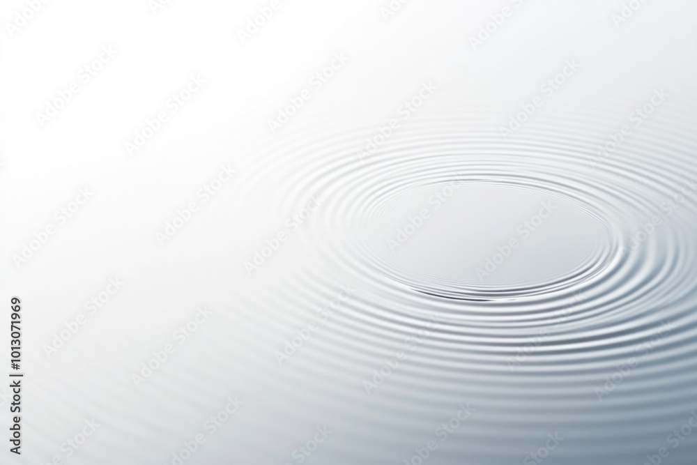 Minimalistic Ripple Effect on Water Surface - Tranquility and Serenity for Meditation, Therapy, and Design Projects