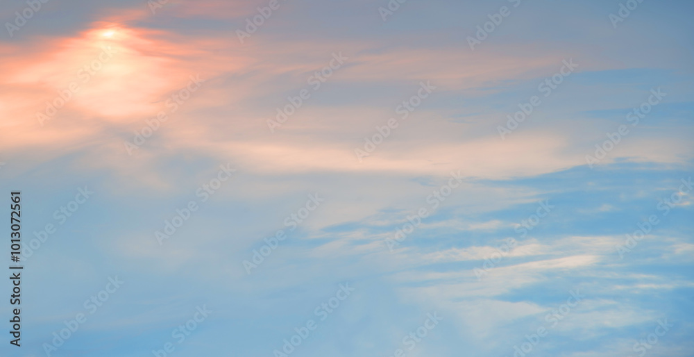 Bright clouds in the evening sky Bright clouds in the evening sky