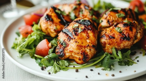 Deliciously Grilled Tandoori Chicken Close-Up