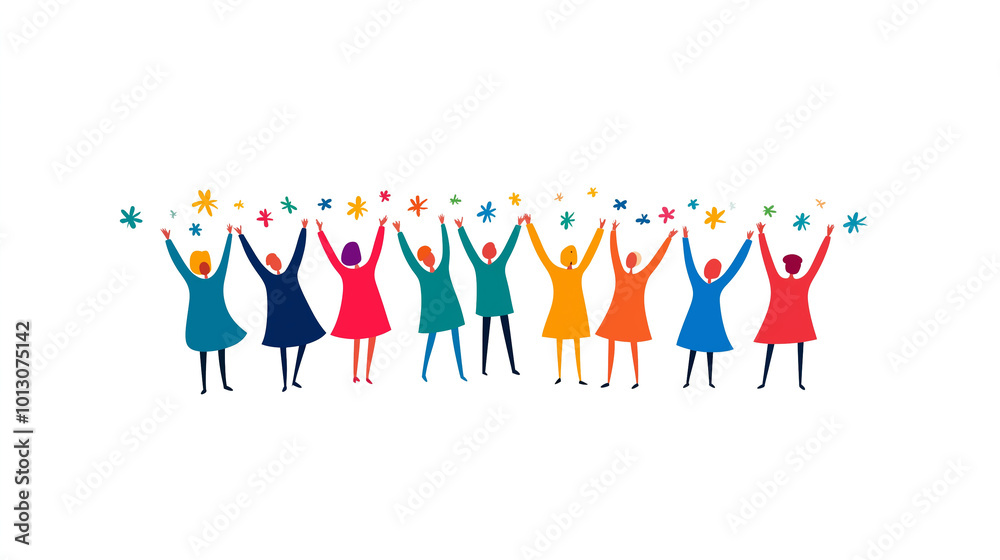 Happy people holding hands, arms up together. Group, community, team, united society, friends in support, connection. Togetherness concept. PNG Happy people holding hands, arms up together. Group, community, team, united society, friends in support, connection. Togetherness concept. PNG