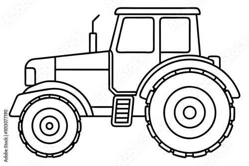 tractor isolated on white background