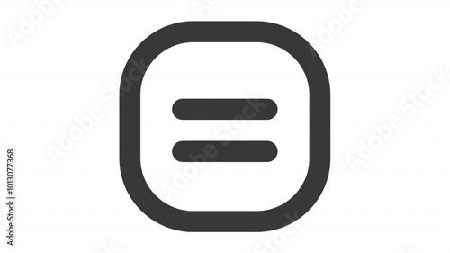 Equal animation for social media, presentations, videos, websites, etc. No background, Alpha channel