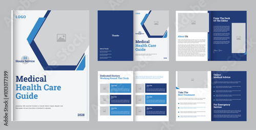 Healthcare Brochure Template, brochure design template 8 page design brochure